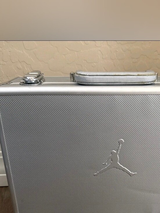 Jordan Other - Jordan Silver Metallic Travel Case with Jumpman Emblem